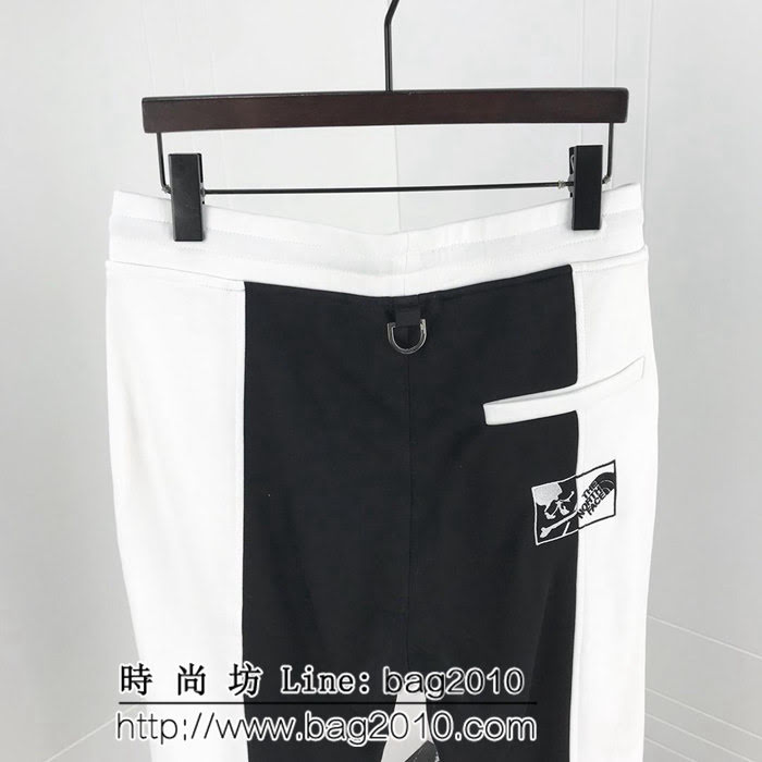 MMJ TNF19FW春季新款長褲 黑白拼色設計 數碼直噴LOGO 開模五金 定制高織螺紋棉面料 男女同款 ydi2622